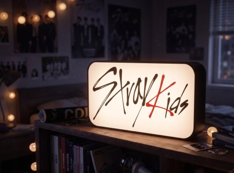Lampka LED Logo STRAY KIDS Neon RGB Prezent dla STAY + GRATIS