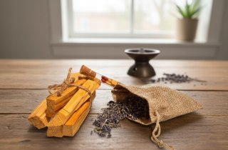 PALO SANTO KADZIDŁO NATURALNE PERU + LAWENDA DIY 5szt ok. 55g LUVIME