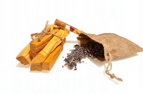 PALO SANTO KADZIDŁO NATURALNE PERU + LAWENDA DIY 5szt ok. 55g LUVIME
