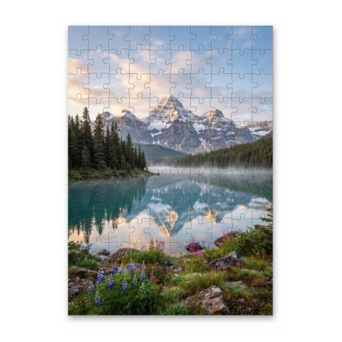 Puzzle ze zdjęciem A4 120 elementów personalizowane prezent woreczek jutowy