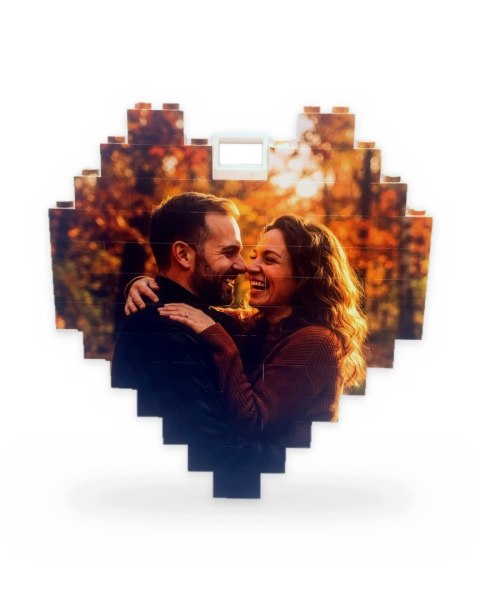 Ramka z klocków ze zdjęciem personalizowana 11x14,5 cm prezent